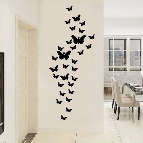 استیکر دیواری آتریکس مدل شاپرک کد ST11 بسته 30 عددی