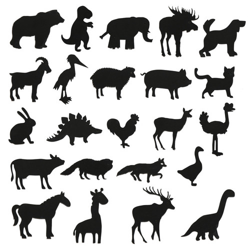 استیکر چوبی چوب آرا طرح حیوانات مدل C500 بسته 23 عددی